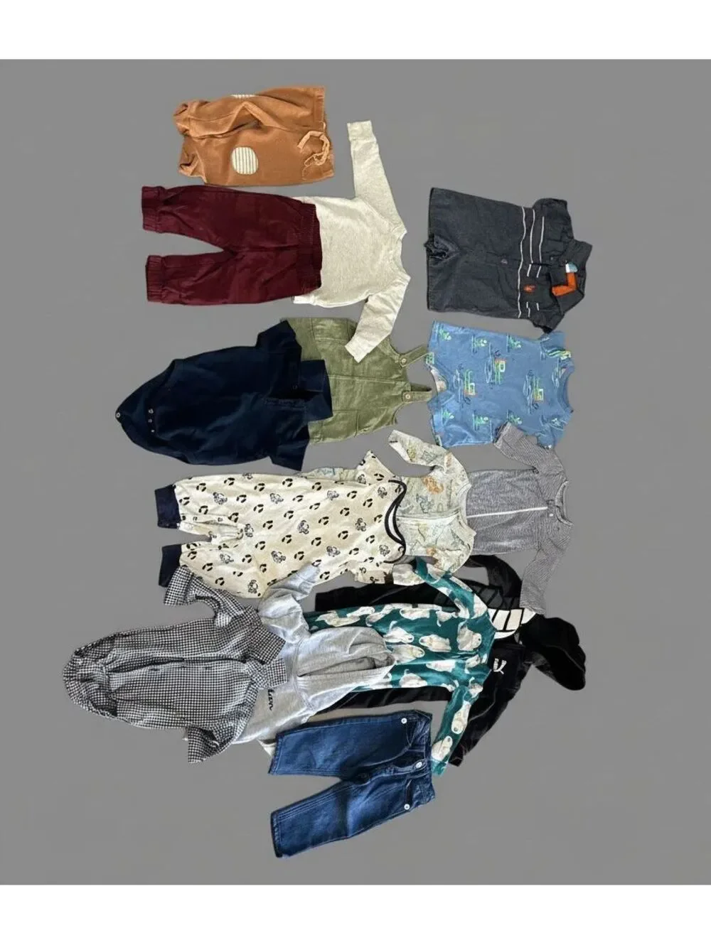 Baby Boy Cloth Bundle Set 6-9M, 9M, 12M Months New and Gently Used 15 Pcs